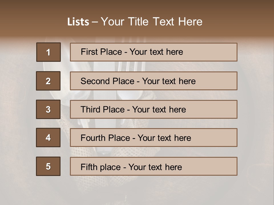 Knife Vintage Setting PowerPoint Template