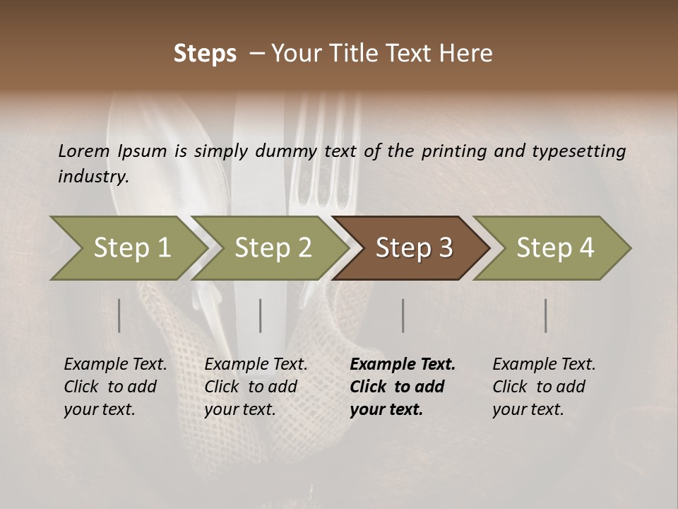 Knife Vintage Setting PowerPoint Template