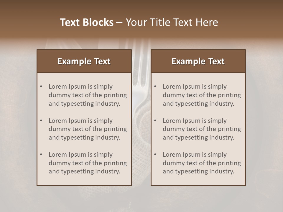 Knife Vintage Setting PowerPoint Template