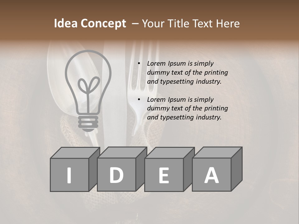 Knife Vintage Setting PowerPoint Template