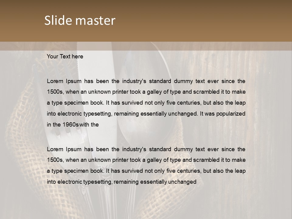 Copyspace Utensil Setting PowerPoint Template