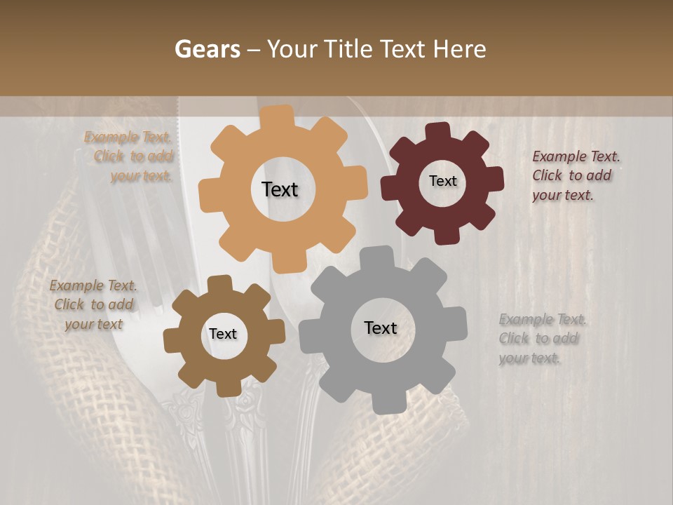 Copyspace Utensil Setting PowerPoint Template