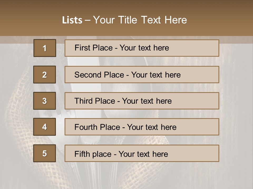 Copyspace Utensil Setting PowerPoint Template