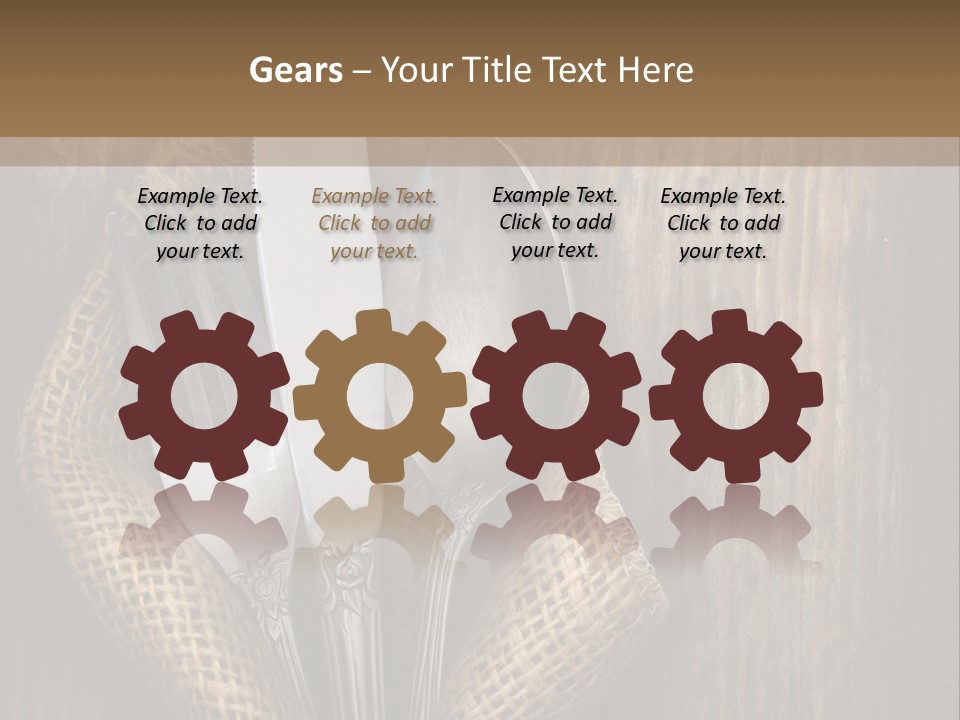 Copyspace Utensil Setting PowerPoint Template