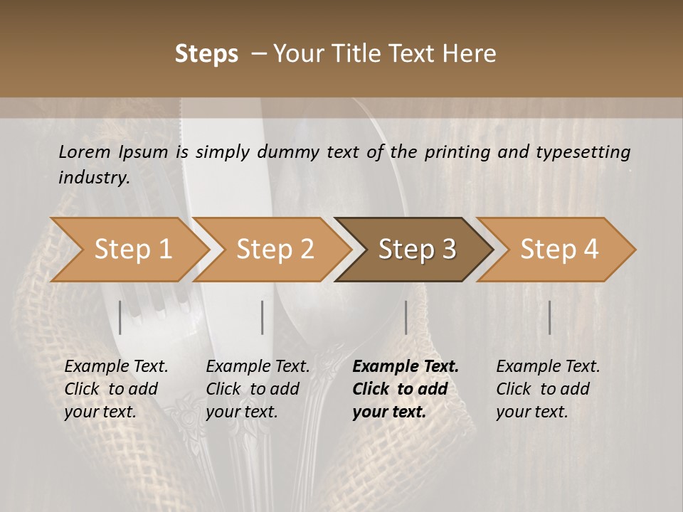 Copyspace Utensil Setting PowerPoint Template