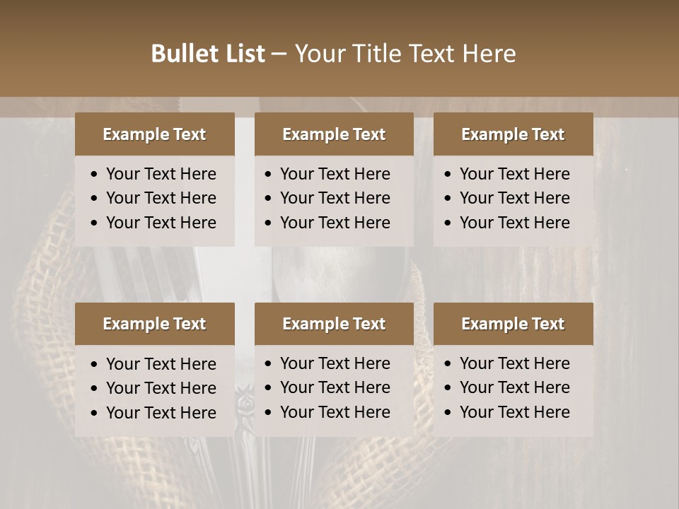Copyspace Utensil Setting PowerPoint Template