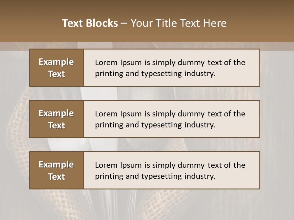 Copyspace Utensil Setting PowerPoint Template