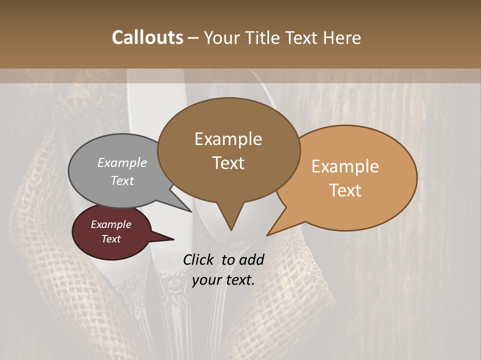 Copyspace Utensil Setting PowerPoint Template