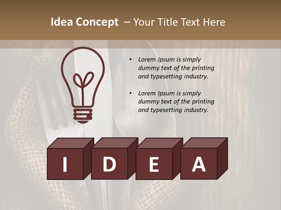 Copyspace Utensil Setting PowerPoint Template