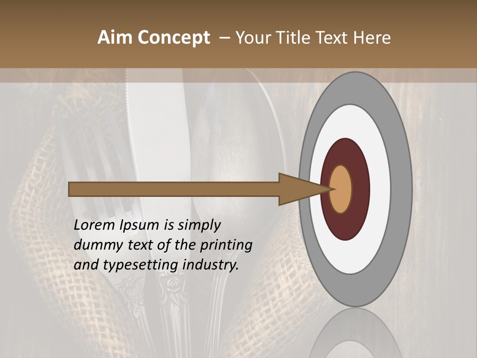 Copyspace Utensil Setting PowerPoint Template
