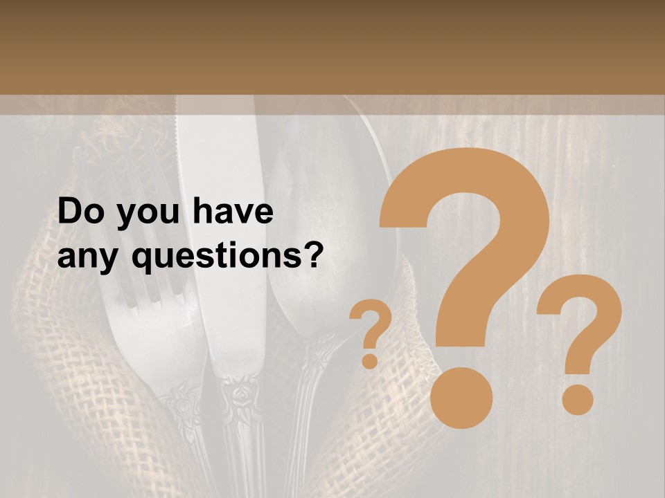 Copyspace Utensil Setting PowerPoint Template