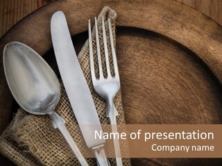 Plate Set Metal PowerPoint Template