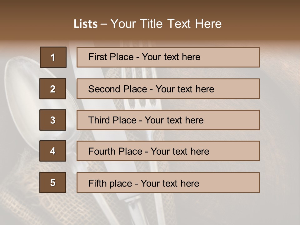 Plate Set Metal PowerPoint Template