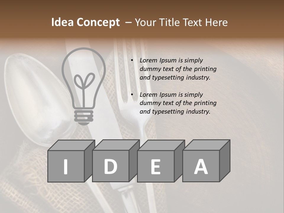 Plate Set Metal PowerPoint Template
