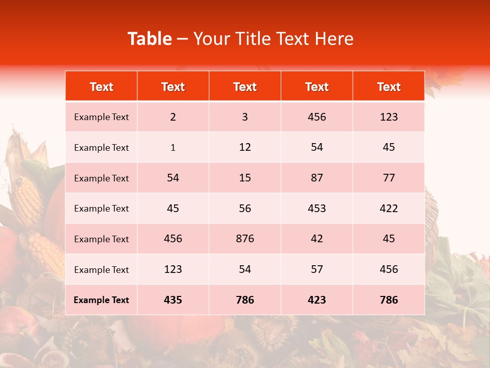 Ernte Birne Mais PowerPoint Template