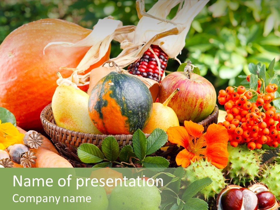 Stilleben Obst Herbstlich PowerPoint Template