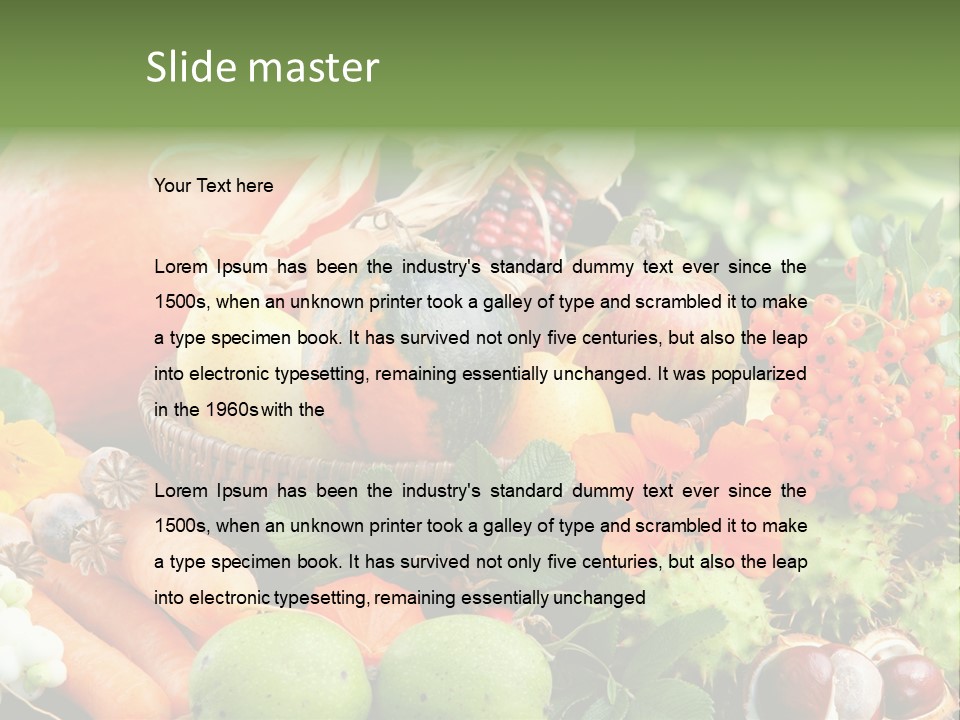 Stilleben Obst Herbstlich PowerPoint Template