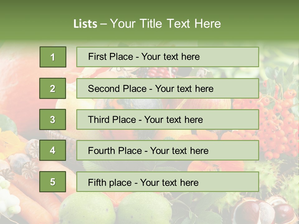 Stilleben Obst Herbstlich PowerPoint Template