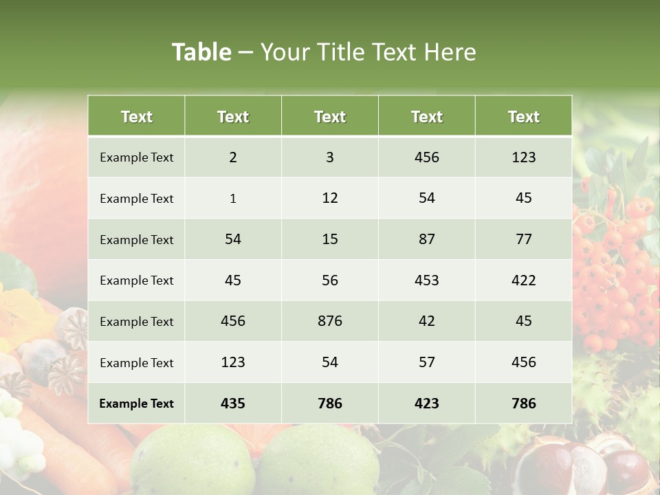 Stilleben Obst Herbstlich PowerPoint Template