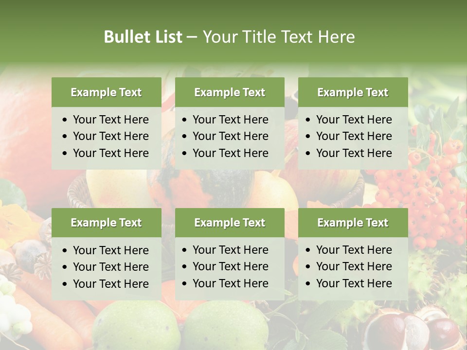 Stilleben Obst Herbstlich PowerPoint Template