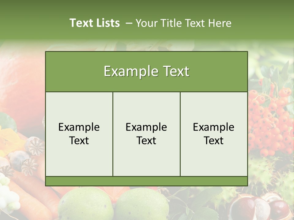 Stilleben Obst Herbstlich PowerPoint Template