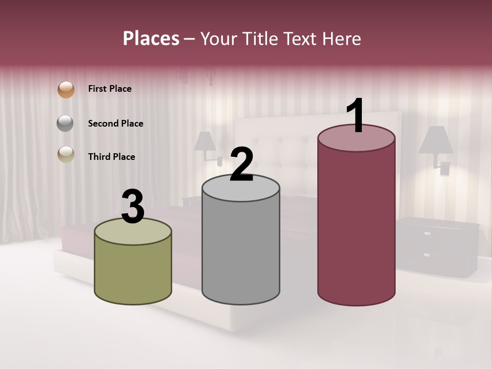 Lamp Flower Bedroom PowerPoint Template