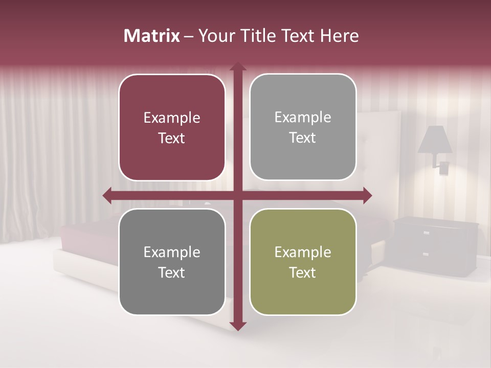 Lamp Flower Bedroom PowerPoint Template