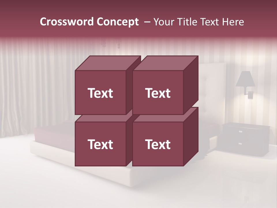 Lamp Flower Bedroom PowerPoint Template