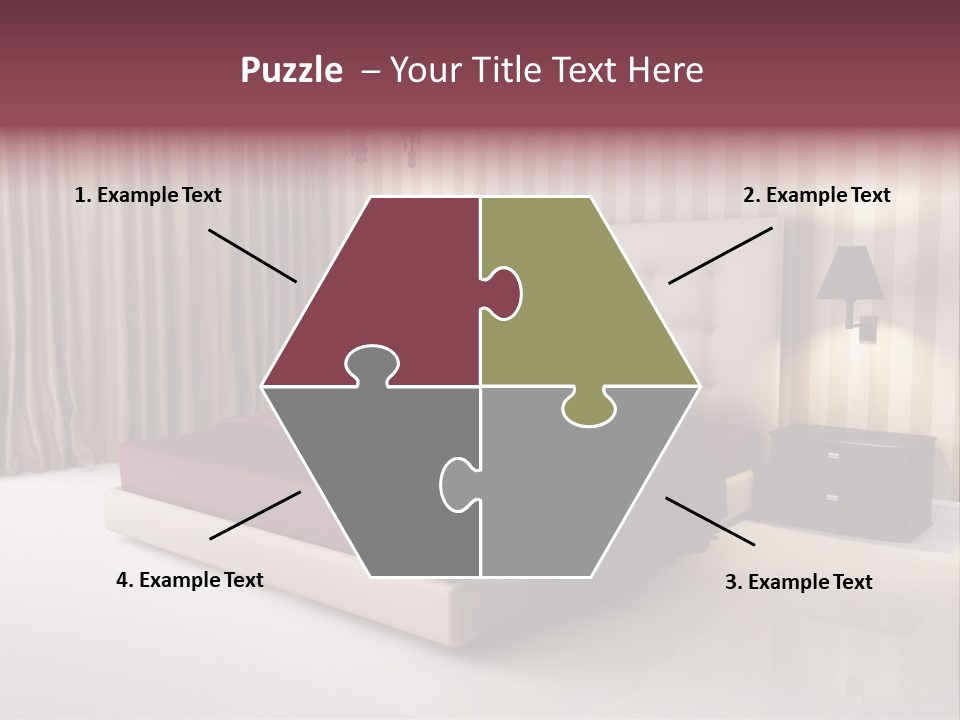 Lamp Flower Bedroom PowerPoint Template