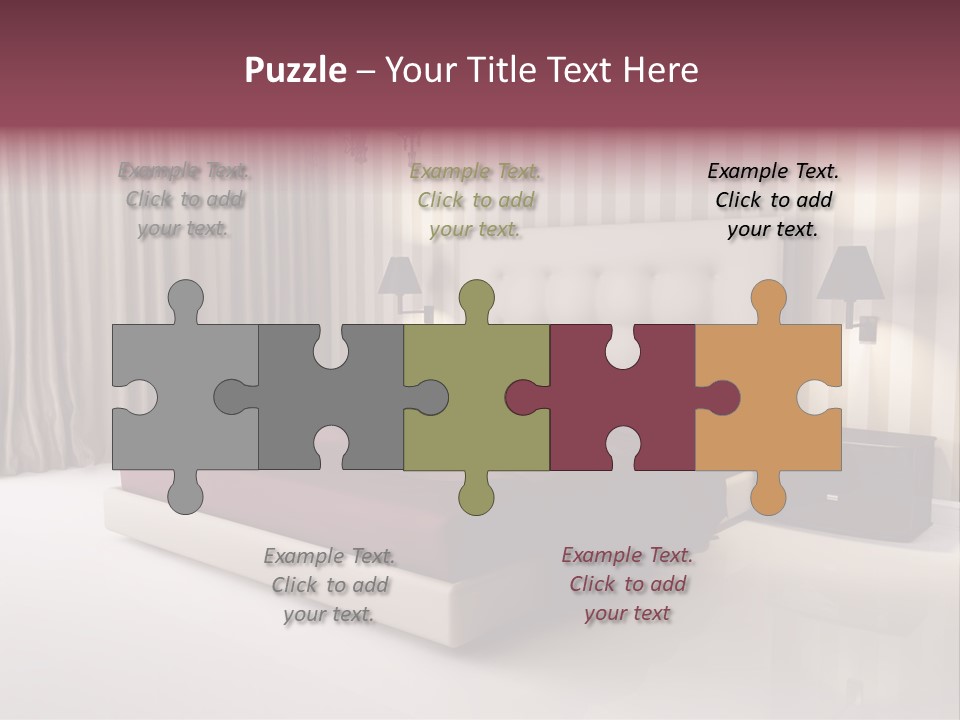 Lamp Flower Bedroom PowerPoint Template