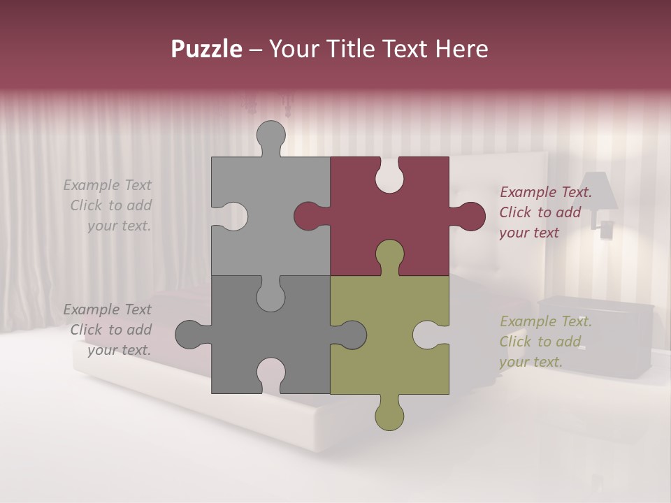 Lamp Flower Bedroom PowerPoint Template