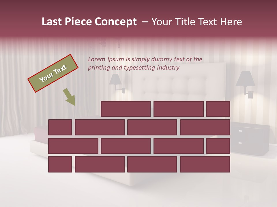 Lamp Flower Bedroom PowerPoint Template