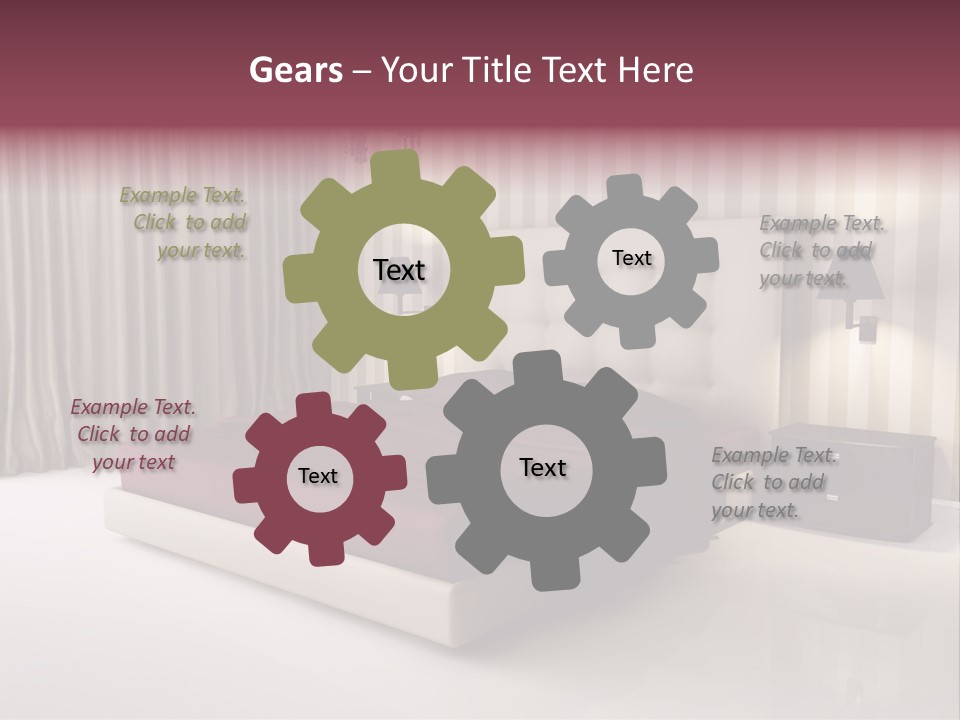 Lamp Flower Bedroom PowerPoint Template