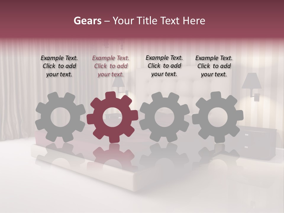 Lamp Flower Bedroom PowerPoint Template