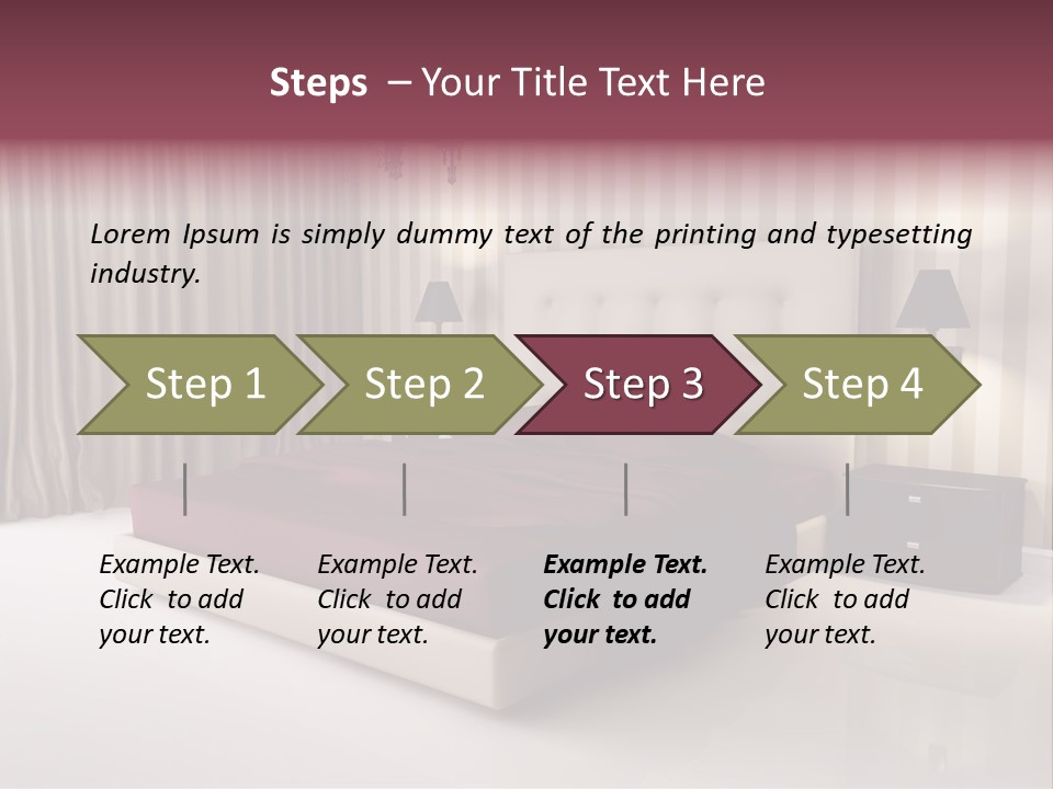 Lamp Flower Bedroom PowerPoint Template