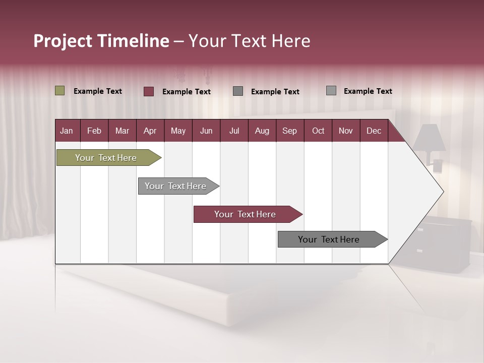 Lamp Flower Bedroom PowerPoint Template
