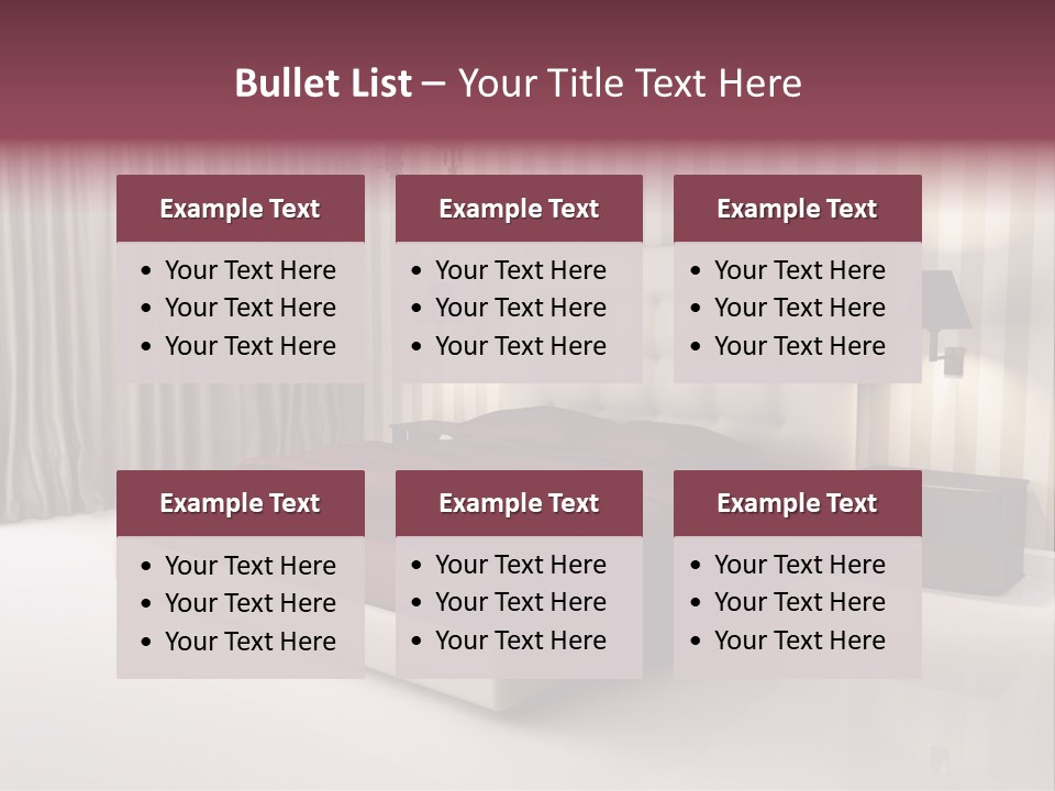 Lamp Flower Bedroom PowerPoint Template