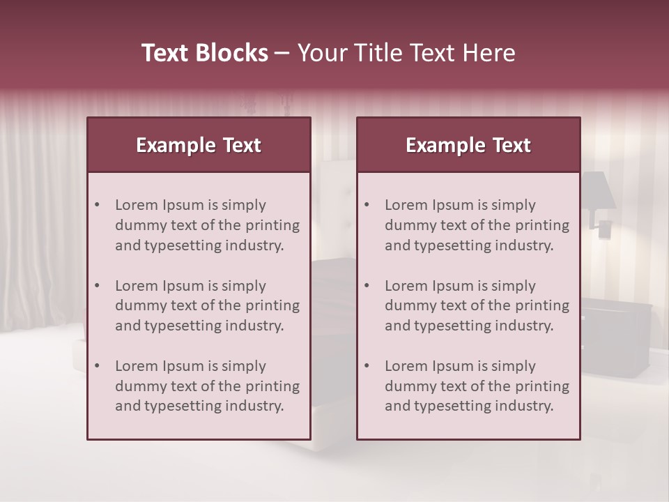 Lamp Flower Bedroom PowerPoint Template