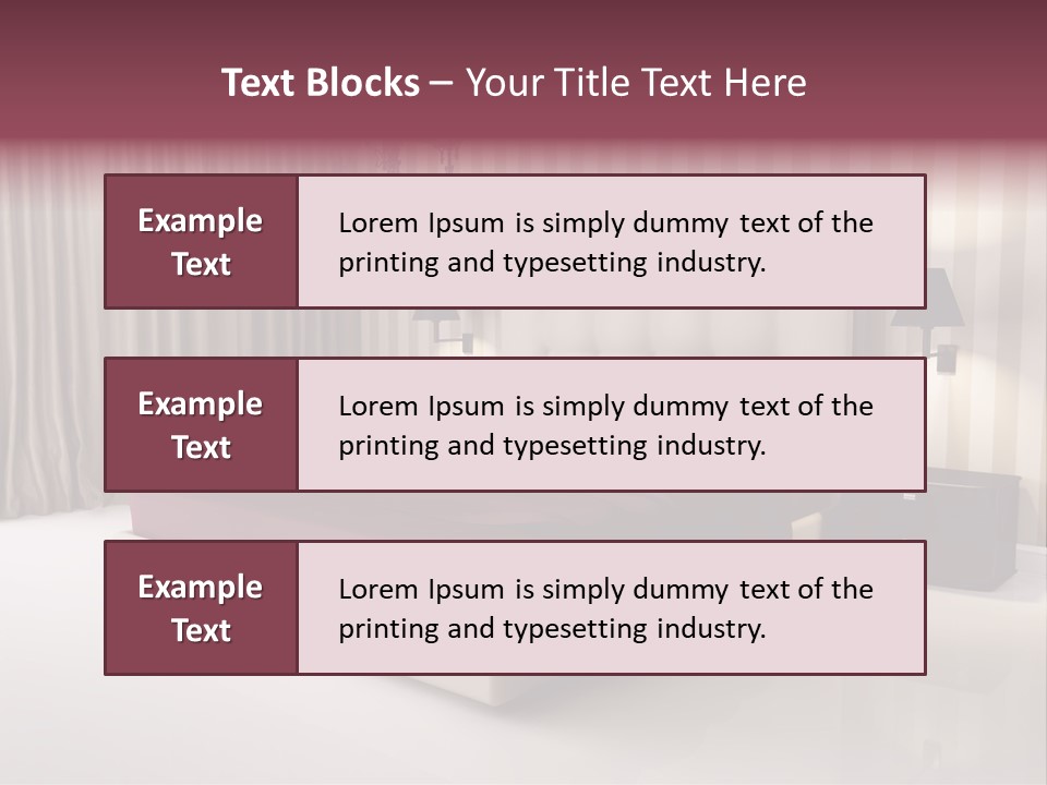 Lamp Flower Bedroom PowerPoint Template