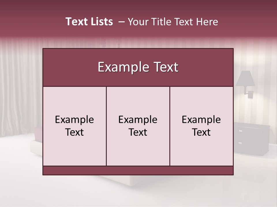Lamp Flower Bedroom PowerPoint Template