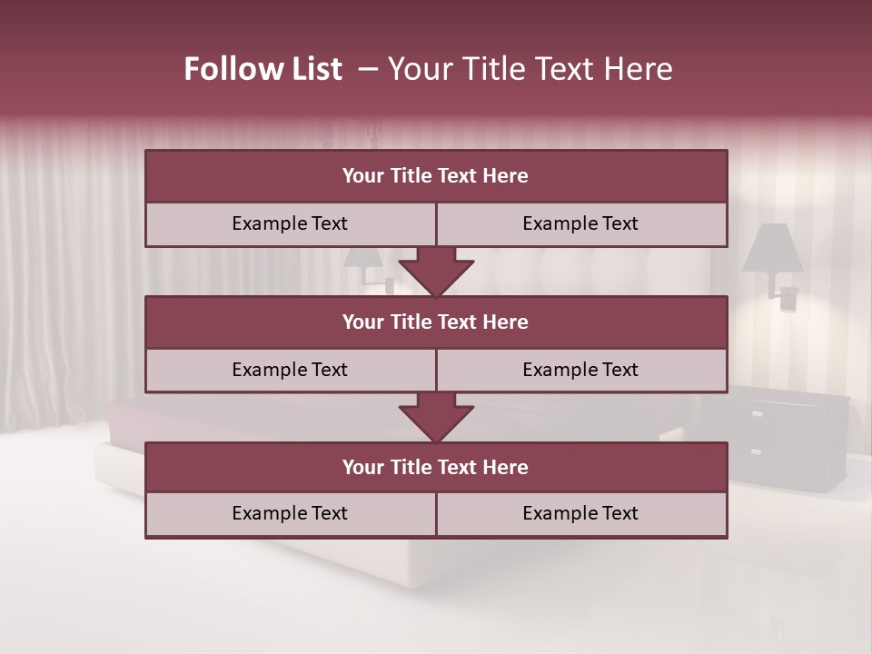 Lamp Flower Bedroom PowerPoint Template