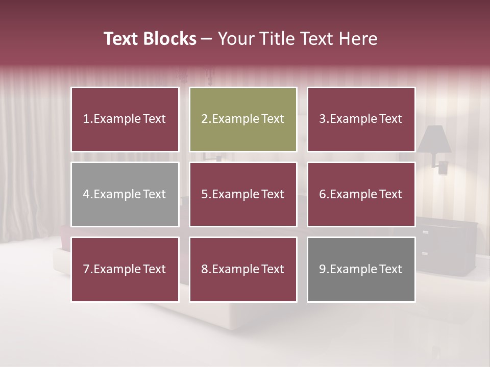 Lamp Flower Bedroom PowerPoint Template