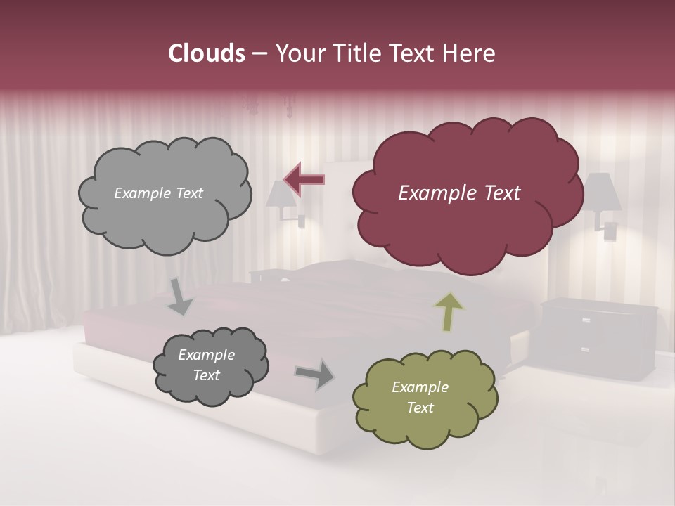 Lamp Flower Bedroom PowerPoint Template