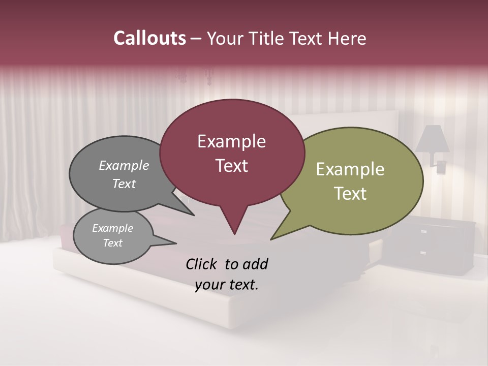 Lamp Flower Bedroom PowerPoint Template