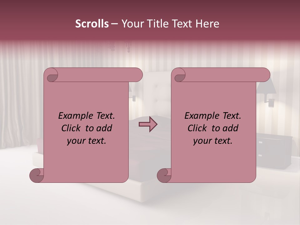 Lamp Flower Bedroom PowerPoint Template