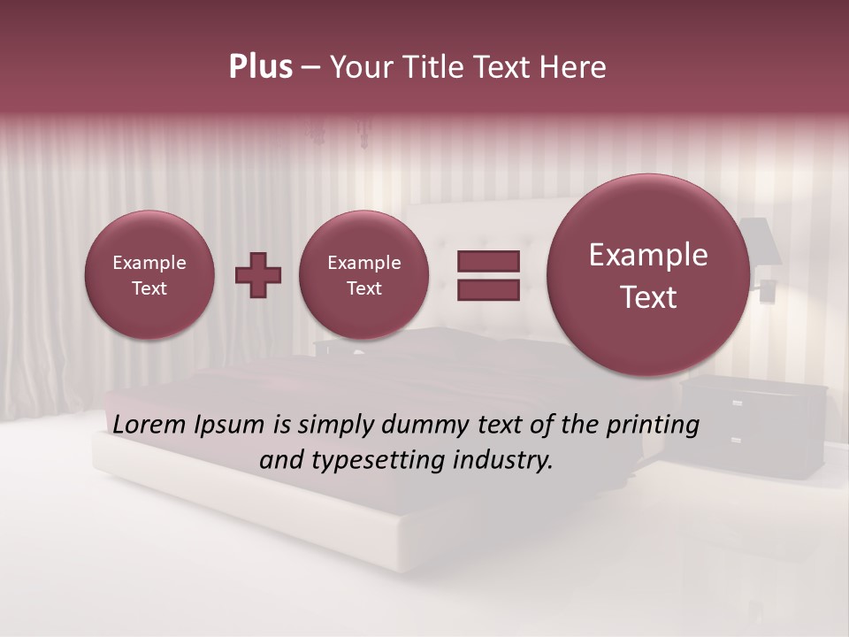 Lamp Flower Bedroom PowerPoint Template