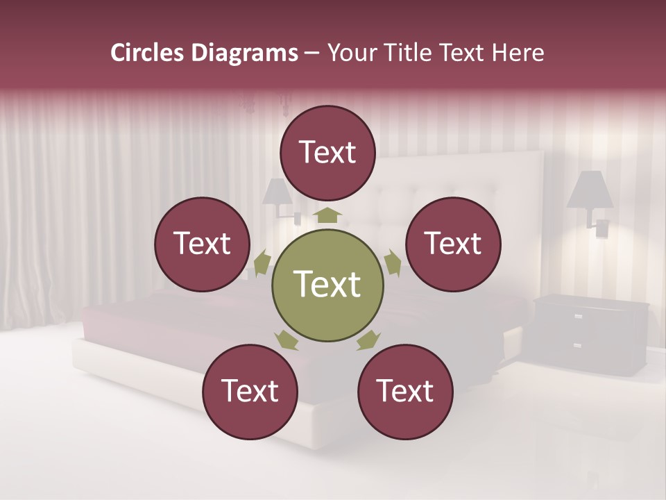 Lamp Flower Bedroom PowerPoint Template