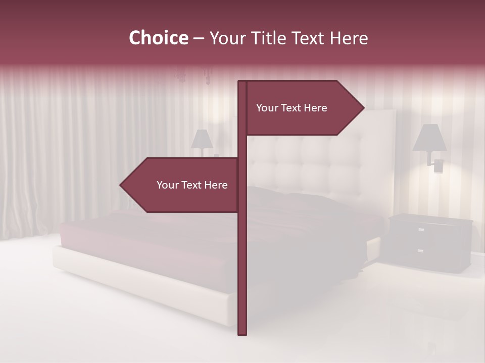 Lamp Flower Bedroom PowerPoint Template