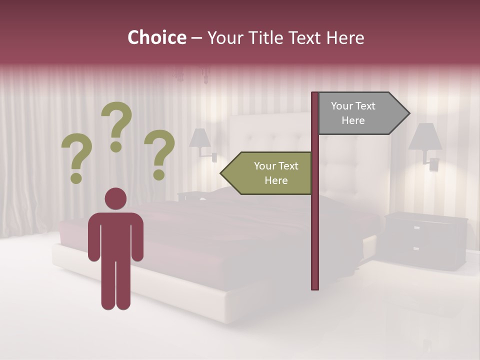 Lamp Flower Bedroom PowerPoint Template