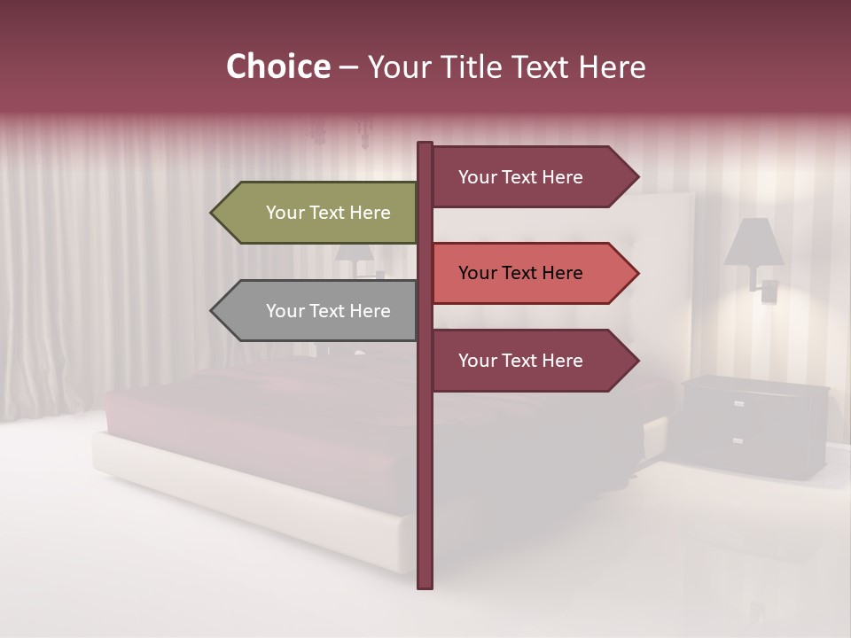 Lamp Flower Bedroom PowerPoint Template